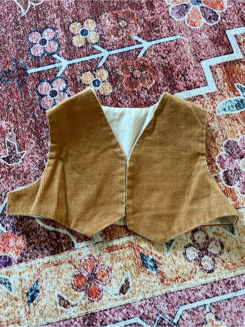 Vintage Corduroy Vest in Camel Brown toddler kids 2T ? Sears cowboy western